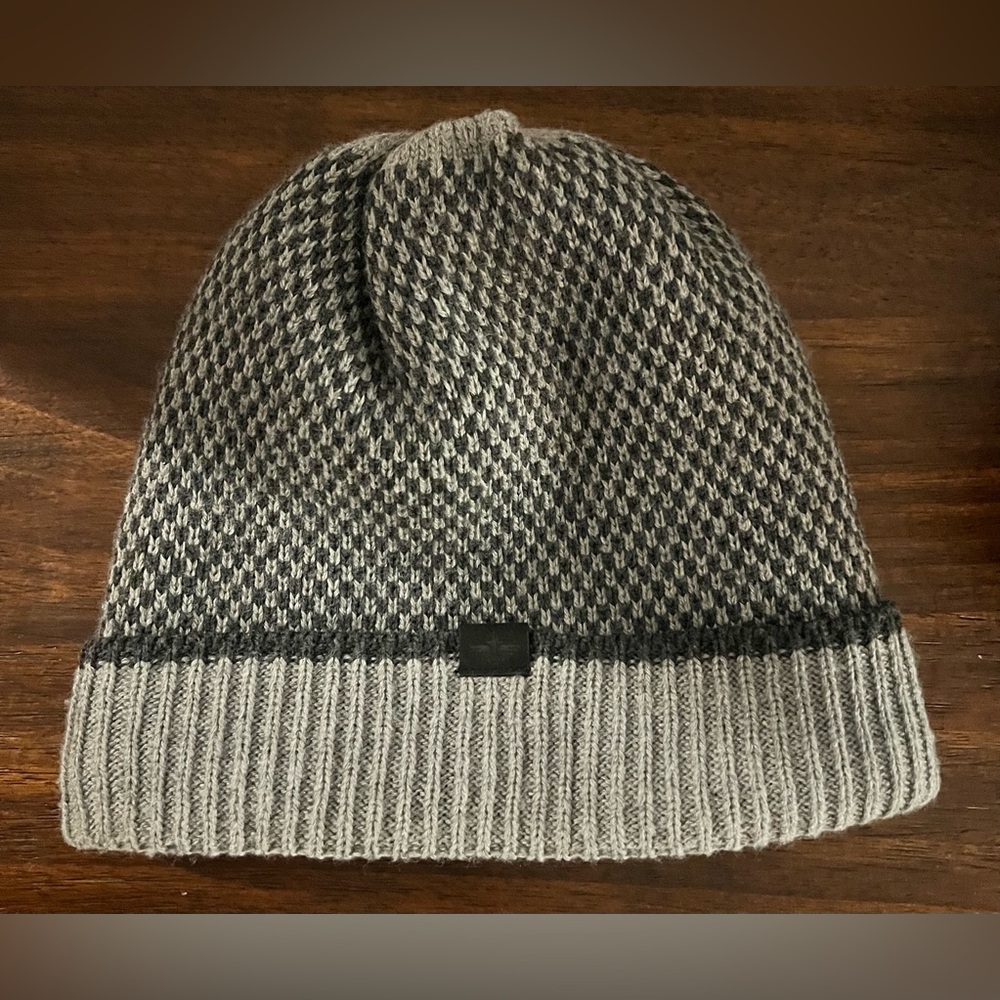 Dockers Gray Knit Beanie Classic Warm Sherpa lined fitted